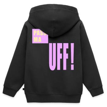 Berlin Aufpassen Berlinerisch - Kinder Premium Organic Zip Hoodie - Schwarz - Hinten - AI Model Kid Male (0cm)