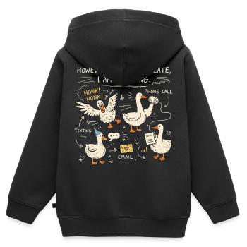 I'm Listening to Geese Humor | Speech and Language Therapy Gift - Kids Premium Organic Zip-up Hoodie - black - Back - AI Model Kid Male (0cm)