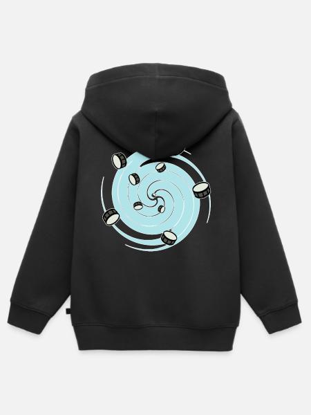 Trommelwirbel zweideutig Witz - Kinder Premium Organic Zip Hoodie - Schwarz