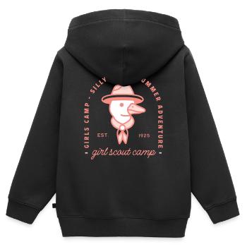 Girl scout summer camp pink - Kids Premium Organic Zip-up Hoodie - black - Back - AI Model Kid Male (0cm)