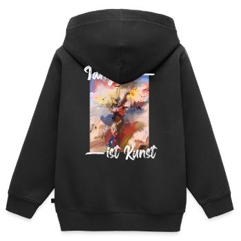 Tango ist Kunst - Kinder Premium Organic Zip Hoodie - Schwarz - Hinten - AI Model Kid Male (0cm)