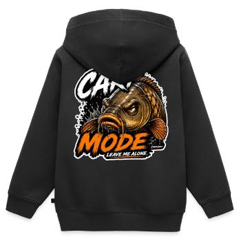 Pêche à la carpe Mode carpe - Sweat Premium à capuche zippé enfant bio - noir - Dos - AI Model Kid Male (0cm)