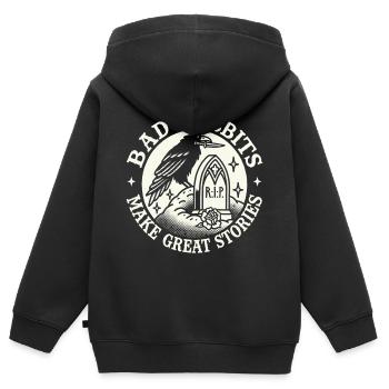 Raven at the Grave – Mauvaises habitudes - Sweat Premium à capuche zippé enfant bio - noir - Dos - AI Model Kid Male (0cm)