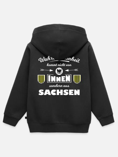 Wahre Schönheit aus Sachsen - Kinder Premium Organic Zip Hoodie - Schwarz