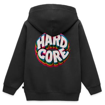 Hardcore Regenbogen - Kinder Premium Organic Zip Hoodie - Schwarz - Hinten - AI Model Kid Male (0cm)