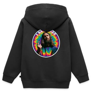 I Saw That Tie-Dye Moment - Kinder Premium Organic Zip Hoodie - Schwarz - Hinten - AI Model Kid Male (0cm)