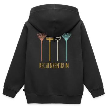 Gärtner Hobbygärtner Rechenzentrum - Kinder Premium Organic Zip Hoodie - Schwarz - Hinten - AI Model Kid Male (0cm)