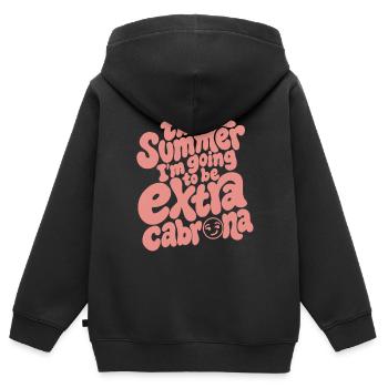 Diesen Sommer... - Kinder Premium Organic Zip Hoodie - Schwarz - Hinten - AI Model Kid Male (0cm)