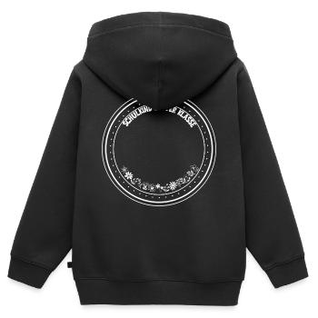 Einschulung_weiss - Kinder Premium Organic Zip Hoodie - Schwarz - Hinten - AI Model Kid Male (0cm)