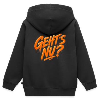 Geht's nu? - Kinder Premium Organic Zip Hoodie - Schwarz - Hinten - AI Model Kid Male (0cm)