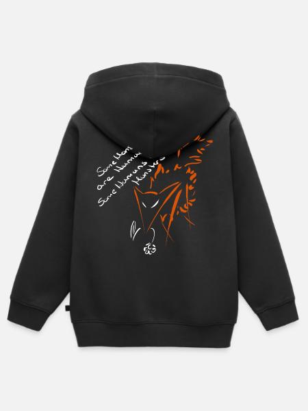 Monsters - Kinder Premium Organic Zip Hoodie - Schwarz
