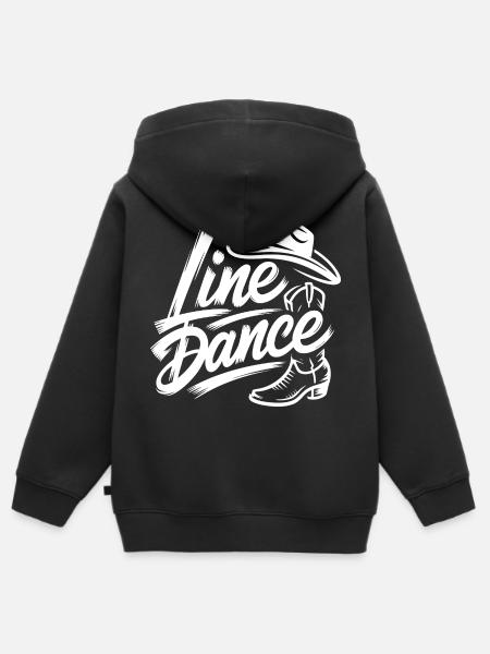 Line Dance Cowboy Spirit - Kinder Premium Organic Zip Hoodie - Schwarz