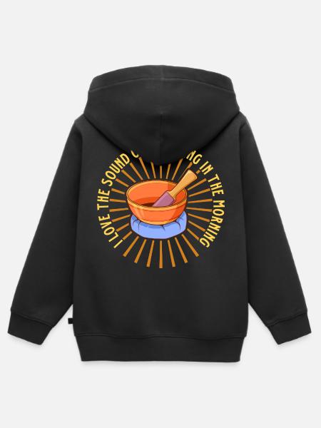 Morgenklang - Meditation mit Mantra - Kinder Premium Organic Zip Hoodie - Schwarz
