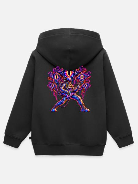 KOSMISCHER ROCKER | Das Publikum jenseits - Kinder Premium Organic Zip Hoodie - Schwarz