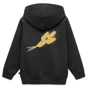 getreide corn cereal wheat weizen veggie gemuese v - Kinder Premium Organic Zip Hoodie - Schwarz - Hinten - AI Model Kid Male (0cm)