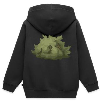 strauecher buesche shrubbery garten garden plants2 - Kinder Premium Organic Zip Hoodie - Schwarz - Hinten - AI Model Kid Male (0cm)