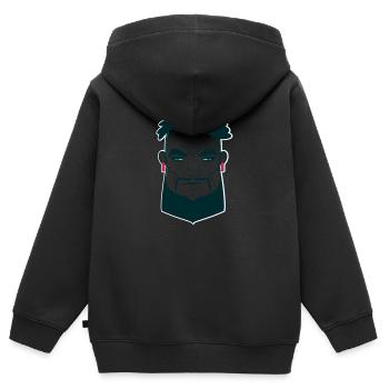Rasta Man - Kids Premium Organic Zip-up Hoodie - black - Back - AI Model Kid Male (0cm)
