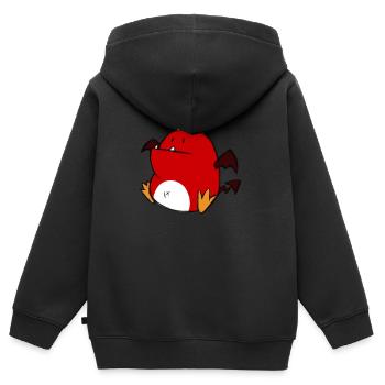 Monster - Kinder Premium Organic Zip Hoodie - Schwarz - Hinten - AI Model Kid Male (0cm)