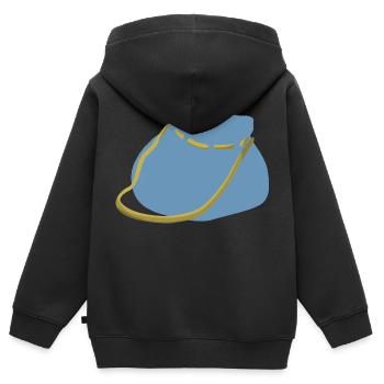 sac à dos valise sac à dos porte-documents131 - Sweat Premium à capuche zippé enfant bio - noir - Dos - AI Model Kid Male (0cm)