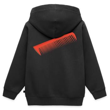 hairdresser barber barbier friseur coiffeur bart b - Kinder Premium Organic Zip Hoodie - Schwarz - Hinten - AI Model Kid Male (0cm)