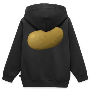 kartoffeln potato halloween gemuese vegetables42 - Kinder Premium Organic Zip Hoodie - Schwarz - Hinten - AI Model Kid Male (0cm)