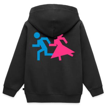 2541614 15391844 braut - Kinder Premium Organic Zip Hoodie - Schwarz - Hinten - AI Model Kid Male (0cm)