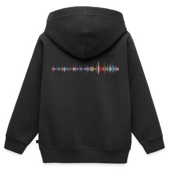 Sound - Kinder Premium Organic Zip Hoodie - Schwarz - Hinten - AI Model Kid Male (0cm)