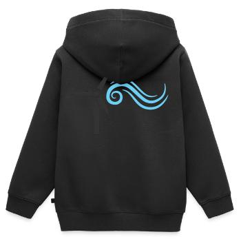 windmill windmuehle wind turbine windrad14 - Kinder Premium Organic Zip Hoodie - Schwarz - Hinten - AI Model Kid Male (0cm)