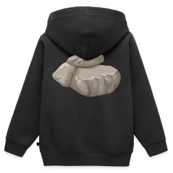 travailleurs de la mine mine mine mineur charbon kohle23 - Sweat Premium à capuche zippé enfant bio - noir - Dos - AI Model Kid Male (0cm)