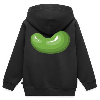 haricots légume légumes de haricots de vegetables18 - Sweat Premium à capuche zippé enfant bio - noir - Dos - AI Model Kid Male (0cm)