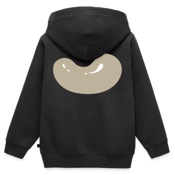 haricots légume légumes de haricots de vegetables12 - Sweat Premium à capuche zippé enfant bio - noir - Dos - AI Model Kid Male (0cm)