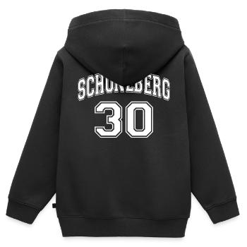 SCHÖNEBERG 30 Nostalgia Design Berlin District Zip Code - Kids Premium Organic Zip-up Hoodie - black - Back - AI Model Kid Male (0cm)