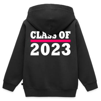 Class of 2023 - Kids Premium Organic Zip-up Hoodie - black - Back - AI Model Kid Male (0cm)