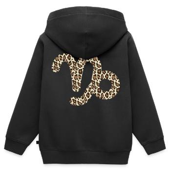 Sternzeichen Steinbock - Kinder Premium Organic Zip Hoodie - Schwarz - Hinten - AI Model Kid Male (0cm)