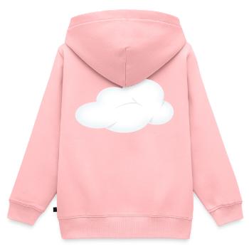 soleil arc-en-ciel nuages soleil météo cloud13 - Sweat Premium à capuche zippé enfant bio - rose - Dos - AI Model Kid Female (0cm)