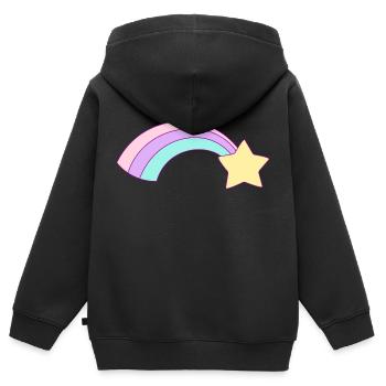 Shooting Star arc-en-cadeaux T-shirts - Sweat Premium à capuche zippé enfant bio - noir - Dos - AI Model Kid Male (0cm)