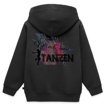 Echte Mädchen Tanzen - Kinder Premium Organic Zip Hoodie - Schwarz - Hinten - AI Model Kid Male (0cm)