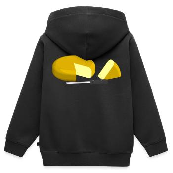 kaese cheese pizza sandwich maus mouse food27 - Kinder Premium Organic Zip Hoodie - Schwarz - Hinten - AI Model Kid Male (0cm)
