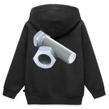 vis - Sweat Premium à capuche zippé enfant bio - noir - Dos - AI Model Kid Male (0cm)