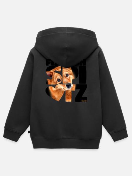 NASSU Finnischer Spitz 02 - Kinder Premium Organic Zip Hoodie - Schwarz