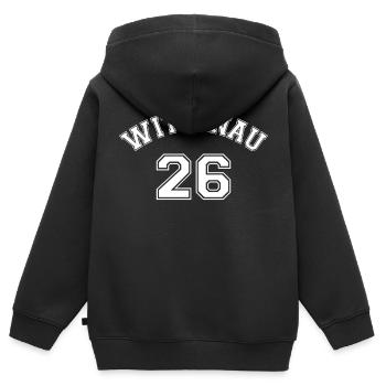 Wittenau 26 Berlin District Nostalgia Design - Sweat Premium à capuche zippé enfant bio - noir - Dos - AI Model Kid Male (0cm)
