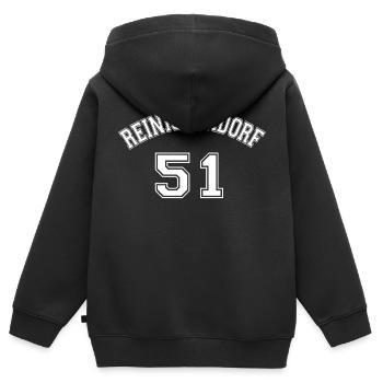Reinickendorf 51 Berliner Bezirk Nostalgie Design - Kinder Premium Organic Zip Hoodie - Schwarz - Hinten - AI Model Kid Male (0cm)