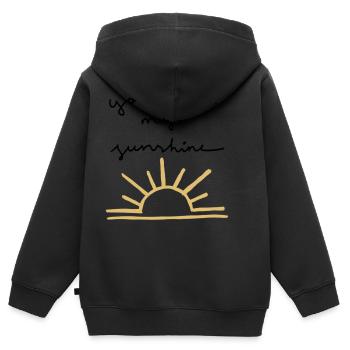 sunshine - Kinder Premium Organic Zip Hoodie - Schwarz - Hinten - AI Model Kid Male (0cm)