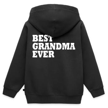 Best grandma ever - Kinder Premium Organic Zip Hoodie - Schwarz - Hinten - AI Model Kid Male (0cm)