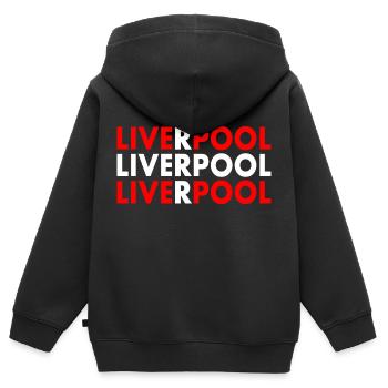Liverpool - Sweat Premium à capuche zippé enfant bio - noir - Dos - AI Model Kid Male (0cm)