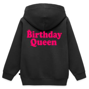 Birthday queen - Kinder Premium Organic Zip Hoodie - Schwarz - Hinten - AI Model Kid Male (0cm)