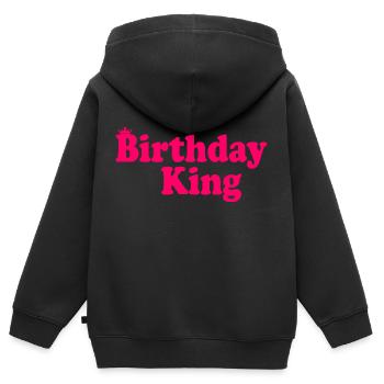 Birthday king - Kinder Premium Organic Zip Hoodie - Schwarz - Hinten - AI Model Kid Male (0cm)