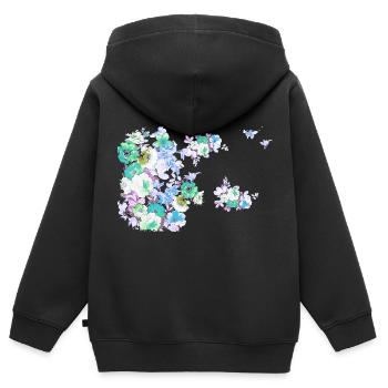 Fleurs,Fleur,Printemps,Fleurs - Sweat Premium à capuche zippé enfant bio - noir - Dos - AI Model Kid Male (0cm)