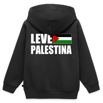 Leve palestina - Kinder Premium Organic Zip Hoodie - Schwarz - Hinten - AI Model Kid Male (0cm)