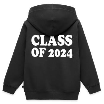 Class of 2024 - Kids Premium Organic Zip-up Hoodie - black - Back - AI Model Kid Male (0cm)